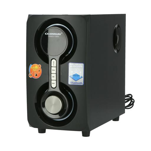 display image 7 for product Multimedia Speaker 2.1 with USB, SD, FM, Bluetooth, and Remote - Olsenmark High Power Speaker with Multi-Color LED Lights