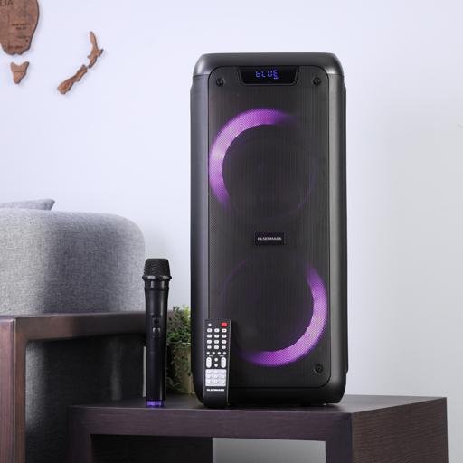 display image 10 for product Rechargeable Party Speaker, 2*6.5 Inch, OMMS1285 | 12000W PMPO | 6.5" Woofers With 1" Tweeter | USB/TF/FM/BT/Remote/LED Display/AUX In/MIC