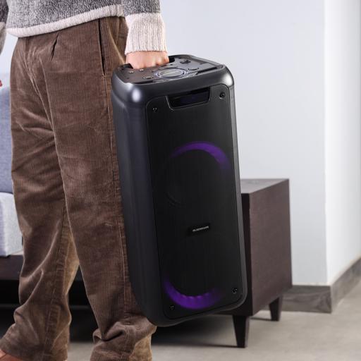 display image 12 for product Rechargeable Party Speaker, 2*6.5 Inch, OMMS1285 | 12000W PMPO | 6.5" Woofers With 1" Tweeter | USB/TF/FM/BT/Remote/LED Display/AUX In/MIC