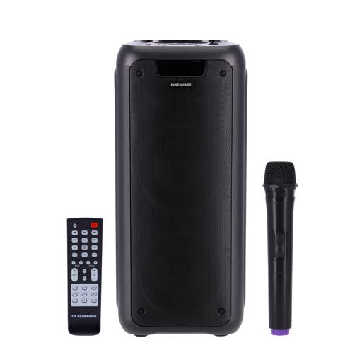 display image 18 for product Rechargeable Party Speaker, 2*6.5 Inch, OMMS1285 | 12000W PMPO | 6.5" Woofers With 1" Tweeter | USB/TF/FM/BT/Remote/LED Display/AUX In/MIC