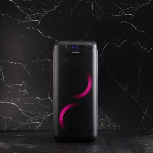 display image 3 for product Rechargeable Party Speaker, 2*6.5 Inch, OMMS1285 | 12000W PMPO | 6.5" Woofers With 1" Tweeter | USB/TF/FM/BT/Remote/LED Display/AUX In/MIC