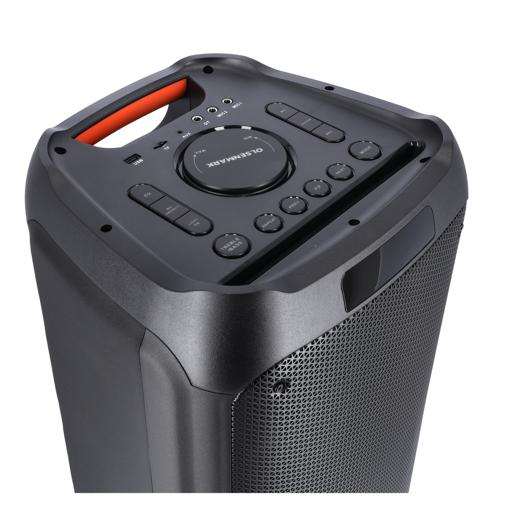 display image 11 for product Rechargeable Party Speaker, LED Flashing Lights, OMMS1295 | BT/FM/USB/TF Card | LED Display, MIC, Remote Control | 120000 PMPO | Rechargeable Karaoke Machine