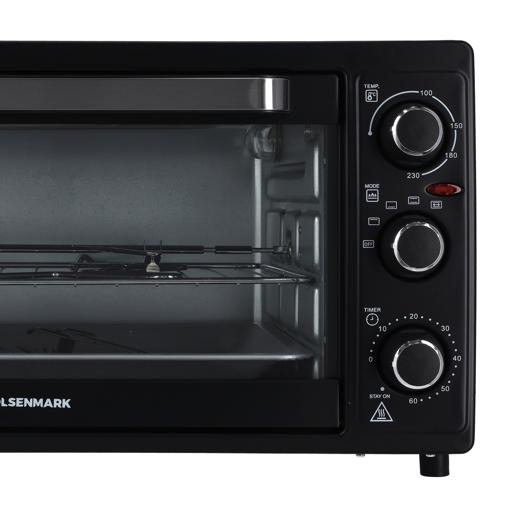 display image 5 for product Electric Kitchen Oven - Powerful 2000W with Baking Pan, 60 Minutes Timer & Rotisserie Function Powerful 2000W with Baking Pan, 60 Minutes Timer & Rotisserie Function - Olsenmark 