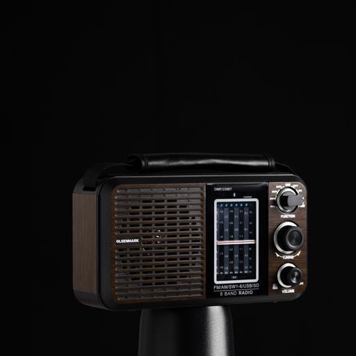 display image 2 for product Olsenmark OMR1239 Rechargeable Radio | BT/USB/SD /MP3 Music Player | Excellent Sound Quality, Bluetooth Speaker | Lightweight Portable FM Radio | 8 Band Radio with MP3/WMA Double Decoding 