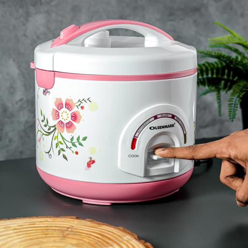 display image 4 for product Olsenmark Rice Cooker, 1.5L - 3 In 1 - Keep Warm Upto 8 Hours - Non-Stick Coated Inner Pot