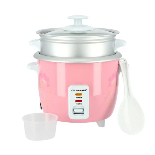display image 5 for product Olsenmark Rice Cooker, 0.6L - 3 In 1 - Tempered Glass Lid - Keep Warm Function - Water Level Indicator