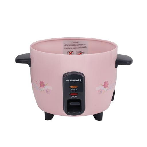 display image 1 for product Olsenmark OMRC2350 Rice Cooker, 0.6L - 3 In 1 - Tempered Glass Lid - Keep Warm Function - Water Level Indicator