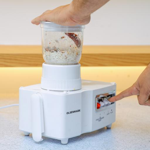 display image 8 for product Olsenmark 400W 4-In-1 Food Processor & Juicer - Multifunctional Smoothie Maker, Juicer, Compact