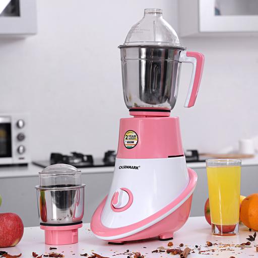 display image 2 for product Olsenmark 600W 2-In-1 Mixer Grinder - Multifunctional Grinder With Stainless Steel Jars& Blades