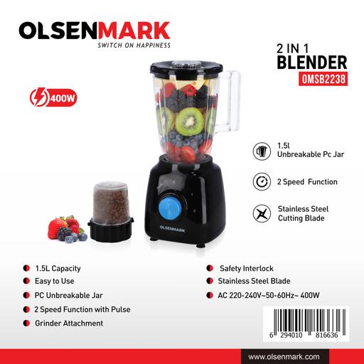 display image 13 for product Olsenmark Blender, 2 In 1, 350W