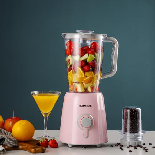 display image 4 for product Olsenmark OMSB2361 300W 2 in 1 Multifunctional Blender - Stainless Steel Blades, 2Speed Control with Pulse - 1.5L Jar, 1 Grinder Jar with Over Heat Protection and Safety Lock