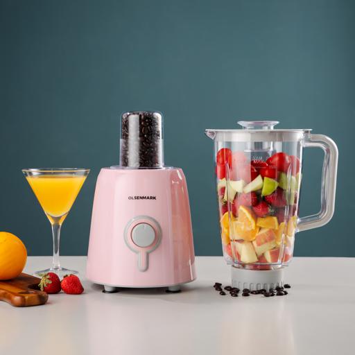 display image 7 for product Olsenmark OMSB2361 300W 2 in 1 Multifunctional Blender - Stainless Steel Blades, 2Speed Control with Pulse - 1.5L Jar, 1 Grinder Jar with Over Heat Protection and Safety Lock