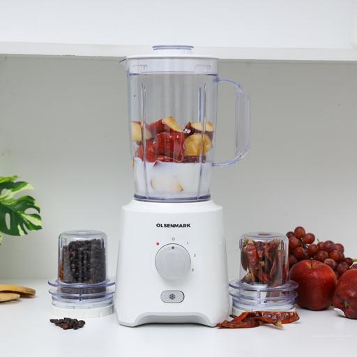 display image 6 for product 3-in-1 Blender, 550W Power, OMSB2402J | Multifunctional Blender-Stainless Steel Blades, Adjustable Speed Control with Pulse | 1.6L Capacity Jar | Safety Lock Protection