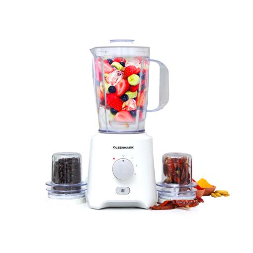 display image 0 for product 3-in-1 Blender, 550W Power, OMSB2402J | Multifunctional Blender-Stainless Steel Blades, Adjustable Speed Control with Pulse | 1.6L Capacity Jar | Safety Lock Protection