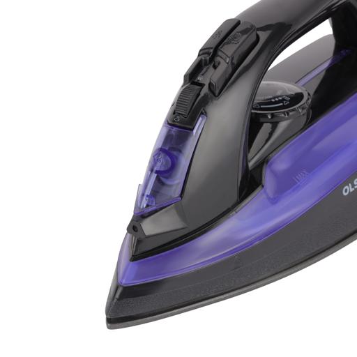 display image 3 for product Steam Iron, 1600W, Lightweight, 100ml Water Tank, OMSI1828 - Dry/Steam Adjustable Steam, Non-Stick Coating Soleplate, 1.5 M Power Cord, Water Spray, Vertical Steam Iron