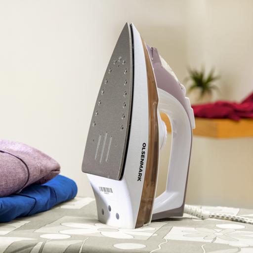 display image 3 for product Steam Iron,1600W, Lightweight,100ml Water Tank, OMSI1828 - Dry/Steam Adjustable Steam, Non-Stick Coating Soleplate, 1.5 M Power Cord, Water Spray, Vertical Steam Iron