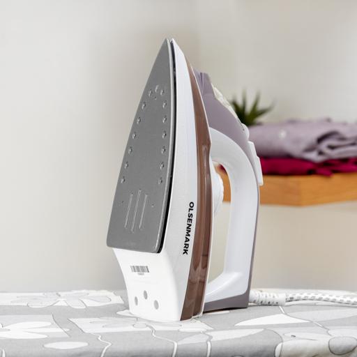 display image 2 for product Steam Iron,1600W, Lightweight,100ml Water Tank, OMSI1828 - Dry/Steam Adjustable Steam, Non-Stick Coating Soleplate, 1.5 M Power Cord, Water Spray, Vertical Steam Iron