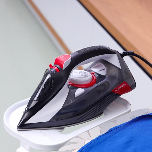 display image 3 for product Steam Iron, 2200W Steam Iron with 350ml Water Tank, OMSI1838 | Dry, Steam, Spray | Vertical Steam | Adjustable Temperature Control | Self-Cleaning | Ceramic Soleplate