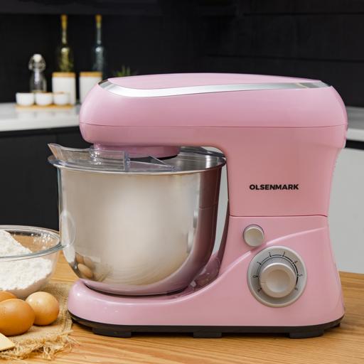 Frigidaire 4.5 Liter Retro Stand Mixer with 8 Speeds, Pink ESTM020