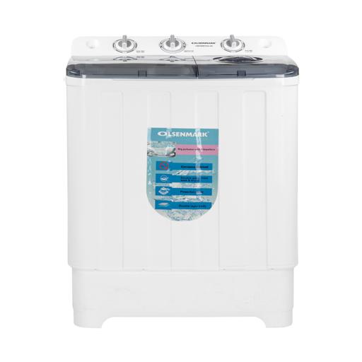 display image 4 for product Olsenmark Twin Tub Semi Automatic Washing Machine, 8Kg - Double Water Inlet Wash & Dryer - Spinning