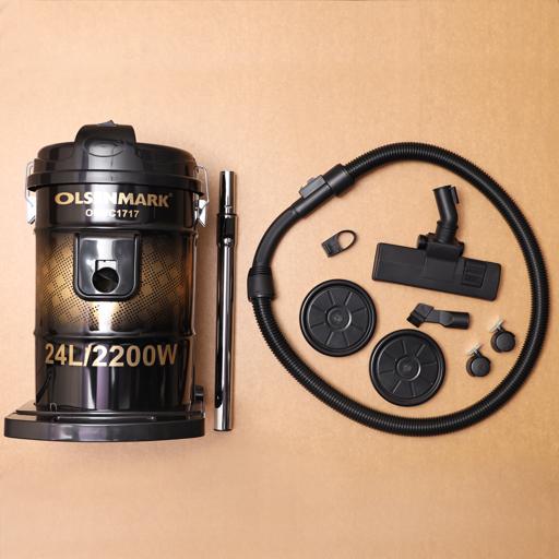 display image 2 for product Drum Vacuum Cleaner, Highly Efficient & Low Noise, OMVC1717 | 24L Big Capacity | Dust Full Indicator | Parking Position | Air Blower Function | Air Flow Control on Handle
