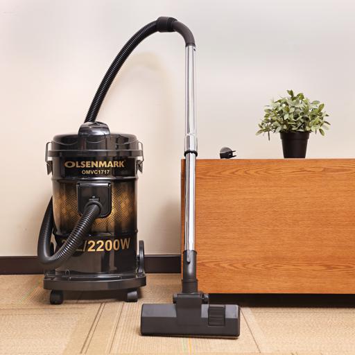 display image 4 for product Drum Vacuum Cleaner, Highly Efficient & Low Noise, OMVC1717 | 24L Big Capacity | Dust Full Indicator | Parking Position | Air Blower Function | Air Flow Control on Handle