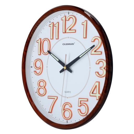 Olsenmark Wall Clock - Large Round Wall Clock, Modern Design - Easy To Read - Round Decorative Wall hero image