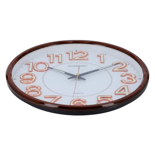 display image 4 for product Olsenmark Wall Clock - Large Round Wall Clock, Modern Design - Easy To Read - Round Decorative Wall