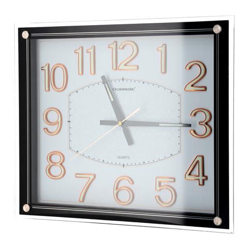 display image 5 for product Olsenmark Wall Clock - Large Round Wall Clock, Modern Design - Easy To Read - Round Decorative Wall