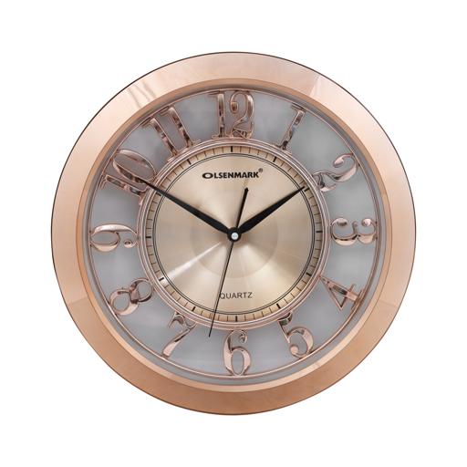 display image 0 for product Olsenmark Wall Clock - Large Round Wall Clock, Modern Design - Easy To Read - Round Decorative Wall