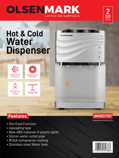 Tabletop water dispenser hot best sale and cold