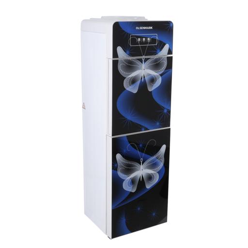 display image 12 for product Two Door Water Dispenser with Glass Panel, OMWD1837 - Hot/Cold Function, Compressor Cooling, Refrigerant R134A, With Cabinet, With Storage Cabinet