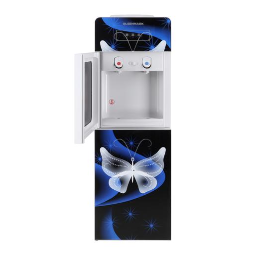 display image 8 for product Two Door Water Dispenser with Glass Panel, OMWD1837 - Hot/Cold Function, Compressor Cooling, Refrigerant R134A, With Cabinet, With Storage Cabinet