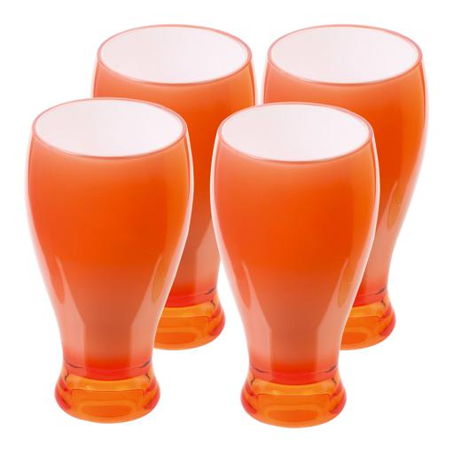 Royalford RF1954AG4 Acrylic Glass 4Pcs Set - Water Cup Drinking Glass | Curved Surface comfortable Handling Ideal for Party Picnic BBQ Camping Garden hero image