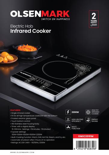 display image 14 for product Olsenmark OMIC2091 Infrared Cooker - Electric Infrared Glass Ceramic Cooker - Portable - Safe & Reliable