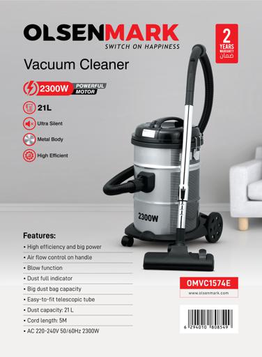 display image 13 for product Olsenmark Drum Vacuum Cleaner, 2400W - Air Flow Control On Handle - Blow Function - Dust Full Indicator