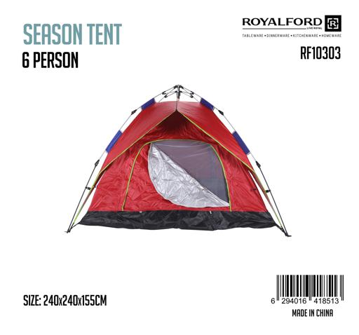display image 11 for product Season Tent 6 Person, RF10303 | Backpacking Tent For 3 Season | Waterproof, Portable, Windproof | Double Layer for Cycling, Hiking, Camping | Lightweight, Practical Storage Space, Multiple Uses