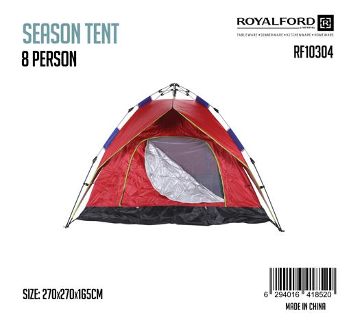 display image 5 for product Season Tent 8 Person, RF10304 | Backpacking Tent For 3 Season | Waterproof, Portable, Windproof | Double Layer for Cycling, Hiking, Camping | Lightweight, Practical Storage Space, Multiple Uses