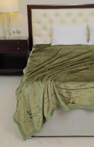 display image 4 for product PARA JOHN Casa Silky Green Soft Flannel Fleece Blanket 160X220