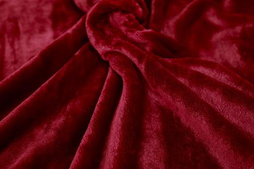 display image 3 for product PARA JOHN Casa Maroon Silky Soft Flannel Fleece Blanket 160X220