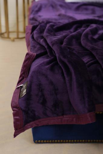 display image 3 for product PARA JOHN Casa Silky Purple Soft Flannel Fleece Blanket 160X220