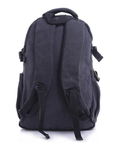 display image 2 for product PARA JOHN 20'' Canvas Leather Backpack - Travel Backpack/Rucksack - Casual Daypack College Campus