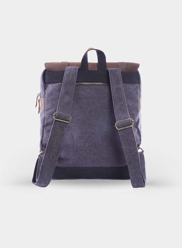 display image 3 for product PARA JOHN Canvy Leather Canvas Backpack - Vintage Rucksack 16Oz" Laptop Bag - Unisex Laptop Bag