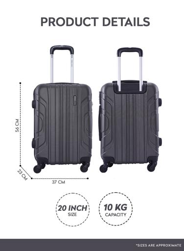Parajohn Travel Luggage Suitcase, 20''- Trolley Bag, Carry On Hand Cabin  Luggage Bag – Portable Lightweight Travel Bag with 360° Durable 4 Spinner  Wheels - Hard Shell Luggage Spinner (10KG)