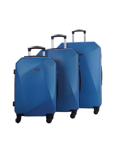 PARA JOHN Hardside 3 Pcs Trolley Luggage Set, Blue hero image