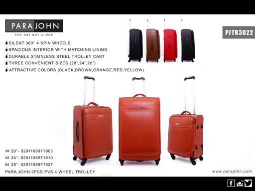 display image 6 for product PARA JOHN Buffalos 3 Pcs Trolley Luggage Set, Yellow