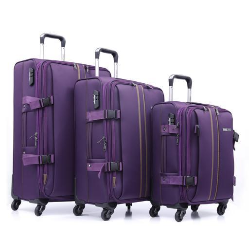 display image 0 for product PARA JOHN 3 Pcs Trolley Luggage Set, Purple