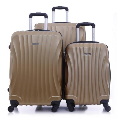 display image 0 for product PARA JOHN Abs Hard Trolley Luggage Set, Golden