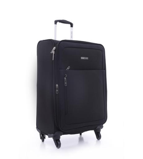 display image 6 for product PARA JOHN Polyester Soft Trolley Luggage Set, Black