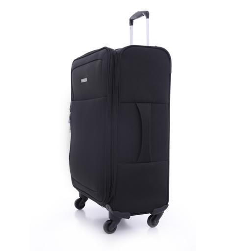 display image 7 for product PARA JOHN Polyester Soft Trolley Luggage Set, Black